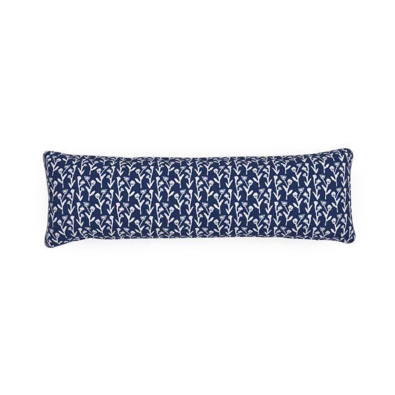 Navy top bolster pillow