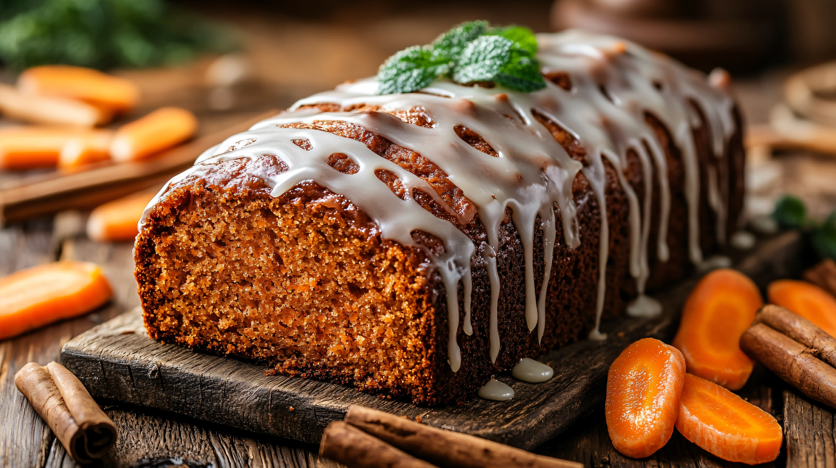 Gingerbread Loaf with Vanilla Glaze