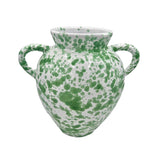 Taverna Speckled Two Handled Jug, Green/White