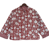 The Charlotte Jacket in Maroon Posy