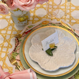 Round Scalloped Placemat | Climbing Roses - Blush