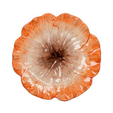 Orange Elisabetta Flower Dinner Plate, Set of 4