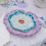 Lilac Elisabetta Flower Dinner Plate, Set of 4