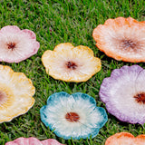 Blue Elisabetta Flower Dessert Plate, Set of 4