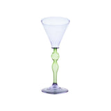 Palazzo Triangle Wine Glass, Lavender & Green, Set of 4