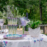 Palazzo Triangle Wine Glass, Lavender & Green, Set of 4