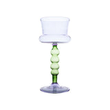 Palazzo Square Wine Glass, Lavender & Green, Set of 4
