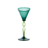 Palazzo Triangle Wine Glass, Turquoise & Green, Set of 4
