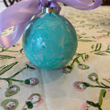 Seafoam Marbled Ornament