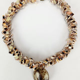 Vintage Women's Natural Clam Shell Choker Necklace 15" Choker Topical Island