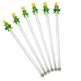 Christmas Tree Swizzle Sticks, Set of 6