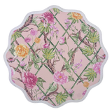 Round Scalloped Placemat | Climbing Roses - Blush