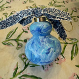 Blue Marbled Ornament