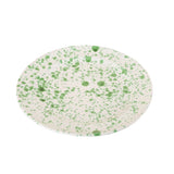 Taverna Speckled Dinner Plate, Green/White, Set of 4