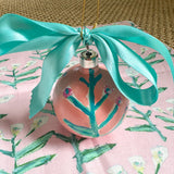 Pink & Teal Fleurs Ornament