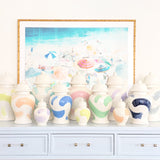French Blue Brushstroke Ginger Jars
