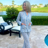 Adult Trellis Pajama (Blue)