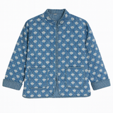 The Charlotte Jacket in Indigo Blooms