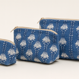 Blue Blooms Cosmetic Bag