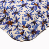Organic Linen Ruffled Pillow Cover in Blue Harem