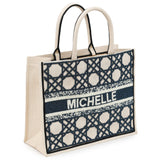 Madeleine Tote - Navy Cane