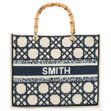Madeleine Tote - Navy Cane