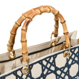 Madeleine Tote - Navy Cane