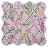 Square Scalloped Placemat | Climbing Roses - Blush