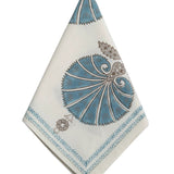 Set of 4 Blue Shell Napkins