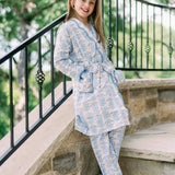 Mini Trellis Robe (Blue)