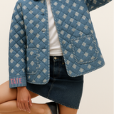 The Charlotte Jacket in Indigo Blooms
