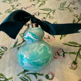 Mint Marbled Ornament