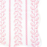Scalloped Square Game Table Topper | Pink Botanical Stripe