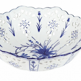 Pierced Scalloped Porcelain Bowl