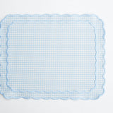 DAHLIA BLUE GINGHAM FABRIC PLACEMAT