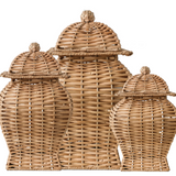 Square Wicker Jar (3 Sizes)