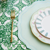 ORCHID LIGHT GREEN SQUARE FAUX LEATHER PLACEMAT