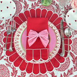 Pink: Velvet Bow Napkin Ties - (Set of 4)