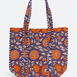 Purple and Orange Blossom Tote