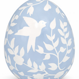 Soft Blue Bird & Vine Egg