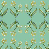 Antonia Wallpaper (Green & Citron)