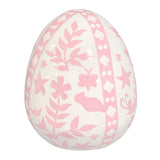 Pink & White Trellis Leaf Egg