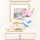 French Blue Brushstroke Ginger Jars