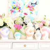 French Blue Brushstroke Ginger Jars