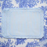 DAHLIA BLUE GINGHAM FABRIC PLACEMAT