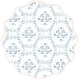 Round Scalloped Placemat | Floral Trellis