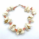 Vintage Pink and White Shell Necklace