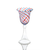 Red and Blue Swirl Wine Glass, Set of 4