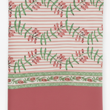 Nantucket Stripe Tablecloth in Spring Pink