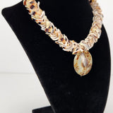 Vintage Women's Natural Clam Shell Choker Necklace 15" Choker Topical Island